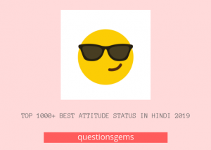 Best Attitude Status In Hindi 2019