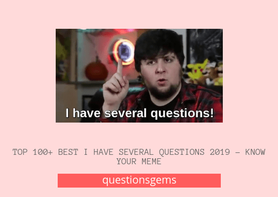 Best I have several questions meme 2019