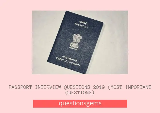 Why do you need a passport for a job interview