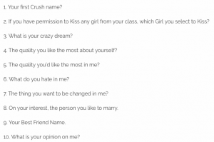 Best Slam Book Questions 2019 (Updated)