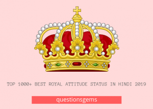 Best Royal Attitude Status In Hindi 2019