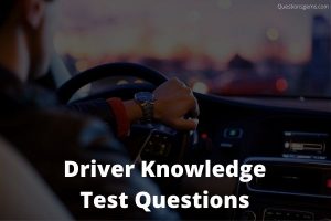 driver knowledge test questions