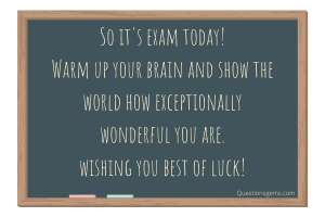 wishes for exam